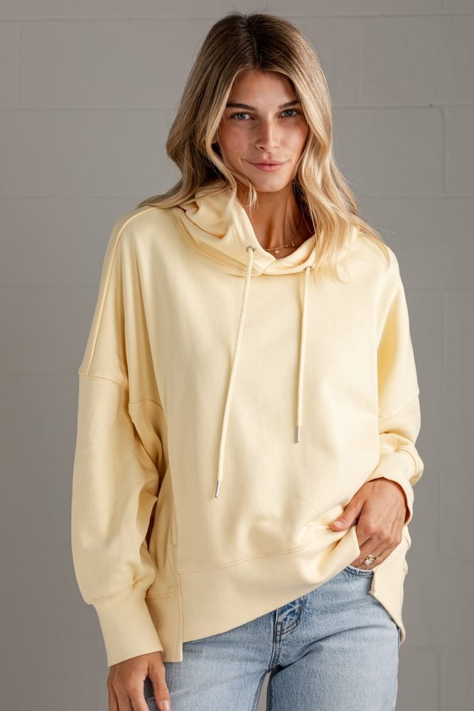Butter Days Yellow Oversized Hoodie