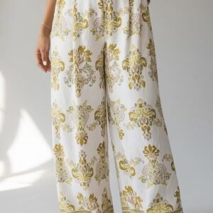 Cherish The Moment Printed Wide Leg Pants