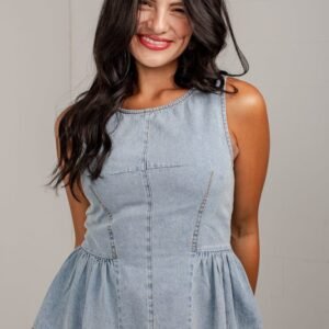 Chic Vision Denim Peplum Tank