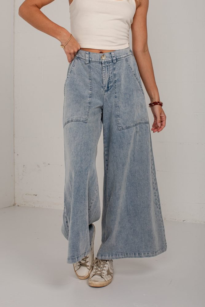 Chic Vision Denim Wide Leg Pants