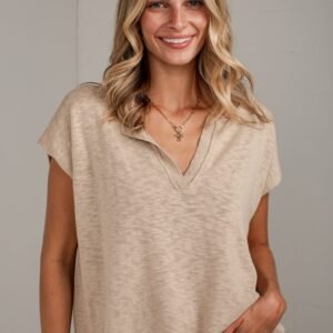 Coffee & Class Beige Knit Top