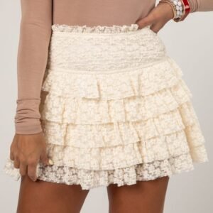 Couldn't Be Sweeter Eyelet Ivory Mini Skirt