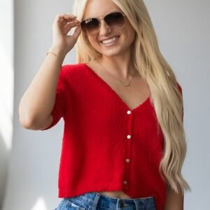 Crisp Mornings Textured Cardigan Top