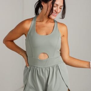 Found And Free Active Cutout Romper