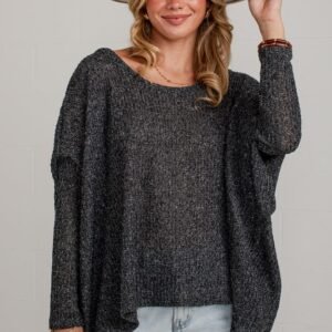Good Company Charcoal Oversized Knit Top