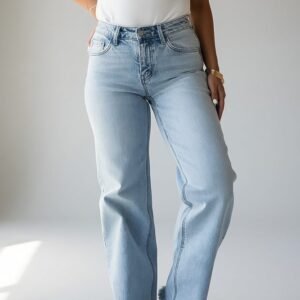 Lauren Light Wash High Rise Straight Leg Jeans