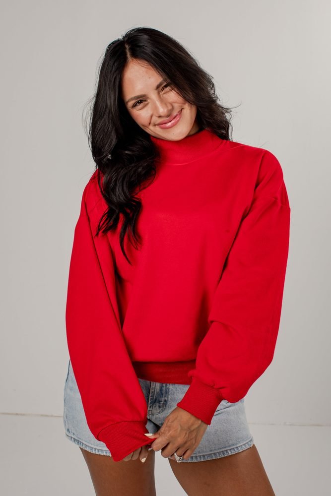 Made For This Mock Neck Sweatshirt