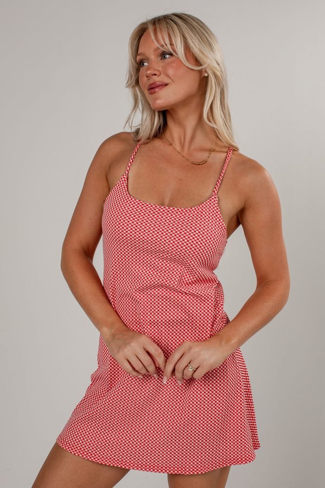 Pretty Competitive Gingham Active Mini Dress