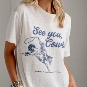 See You Cowboy Cream Graphic Tee