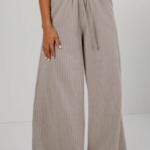 Simply The Best Natural Stripe Wide Leg Pants