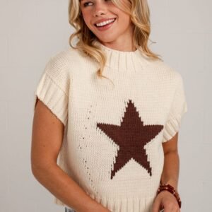 Star Moment Cream Knit Sweater