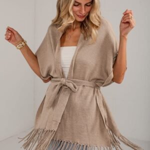 Sweet Like Honey Taupe Knit Kimono