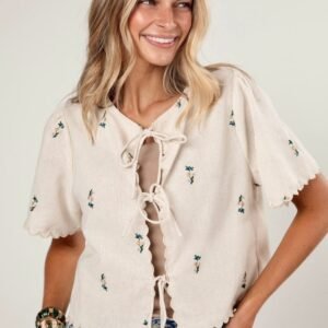 Sweet Meadow Natural Floral Blouse